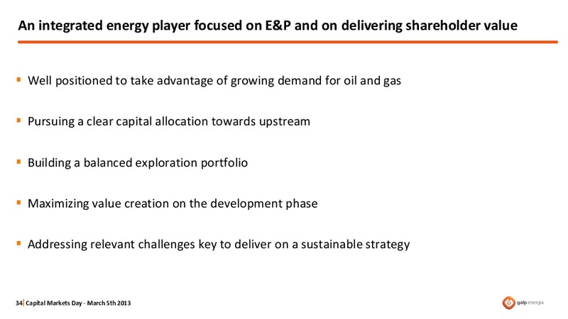 CAPITAL MARKETS DAY 2013 – Galp Energia – slide 34