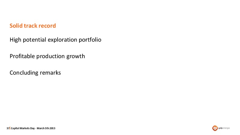 CAPITAL MARKETS DAY 2013 – Galp Energia – slide 37