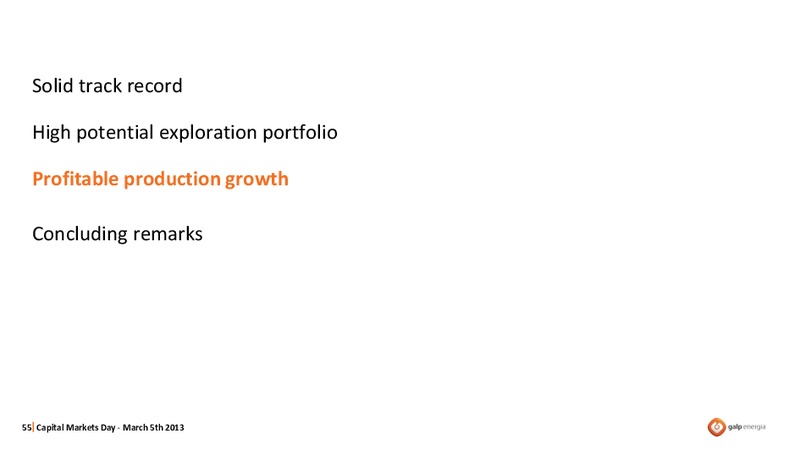 CAPITAL MARKETS DAY 2013 – Galp Energia – slide 55