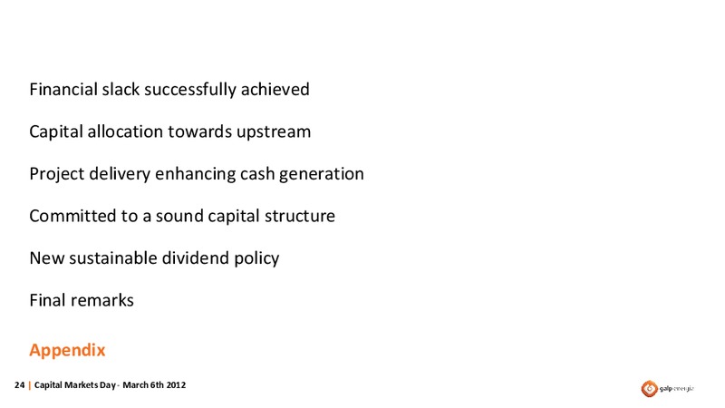 CAPITAL MARKETS DAY – Galp Energia – slide 24