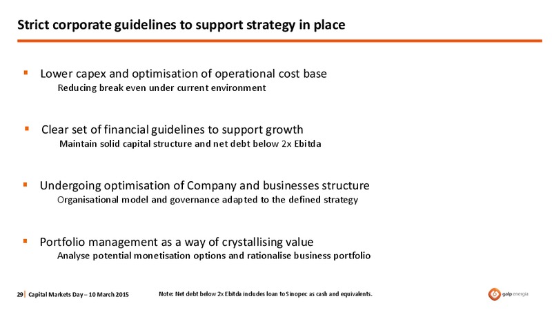 CAPITAL MARKETS DAY – Galp Energia – slide 29