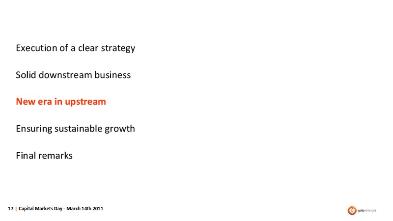 DELIVERING GROWTH THROUGH EXPLORATION AND PRODUCTION – Galp Energia – slide 17