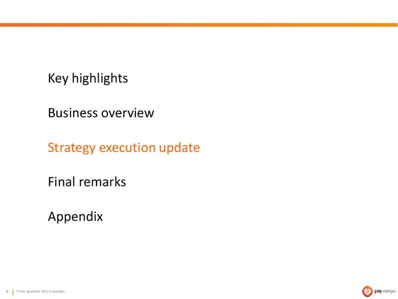 Q2 2012 RESULTS – Galp Energia – slide 8