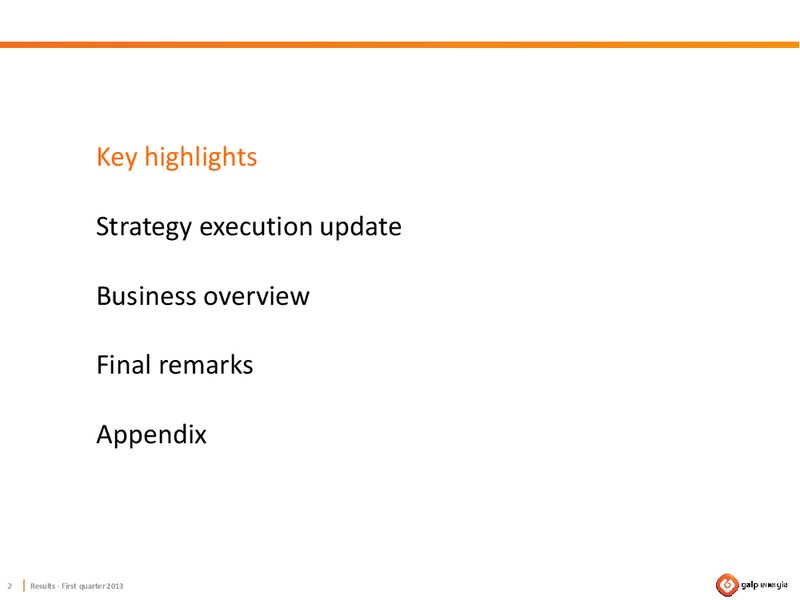 Q1 2013 RESULTS – Galp Energia – slide 2