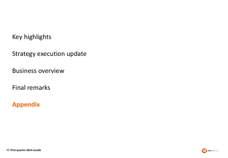 Q1 2014 RESULTS – Galp Energia – slide 21