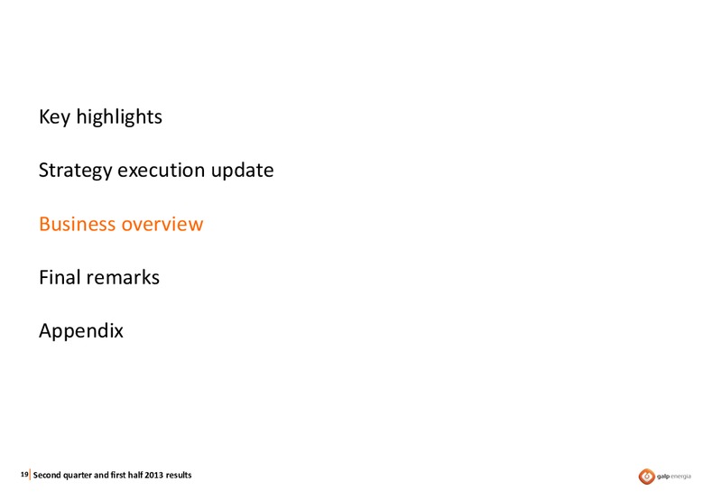 Q2 2013 RESULTS – Galp Energia – slide 18