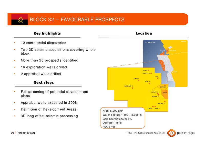 OCTOBER 2007 INVESTOR DAY – Galp Energia – slide 19