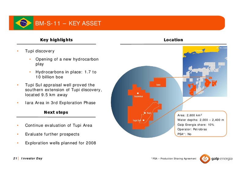 OCTOBER 2007 INVESTOR DAY – Galp Energia – slide 20