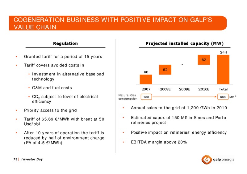 OCTOBER 2007 INVESTOR DAY – Galp Energia – slide 72