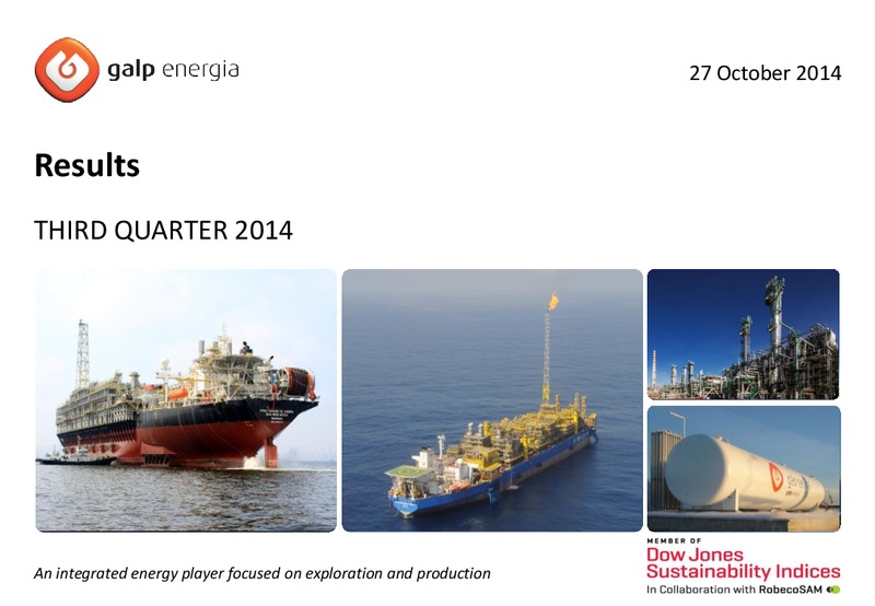 THIRD QUARTER 2014 – Galp Energia – slide 1