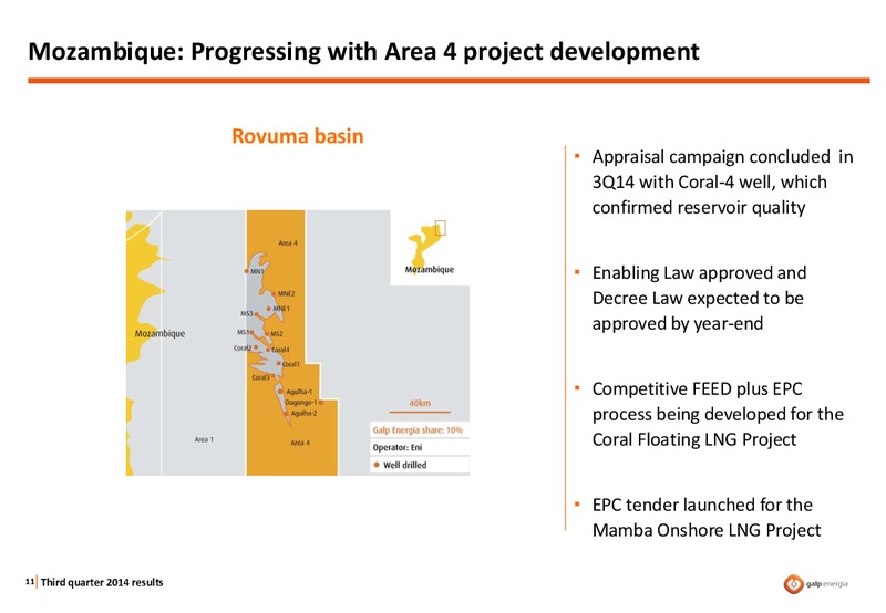 THIRD QUARTER 2014 – Galp Energia – slide 10