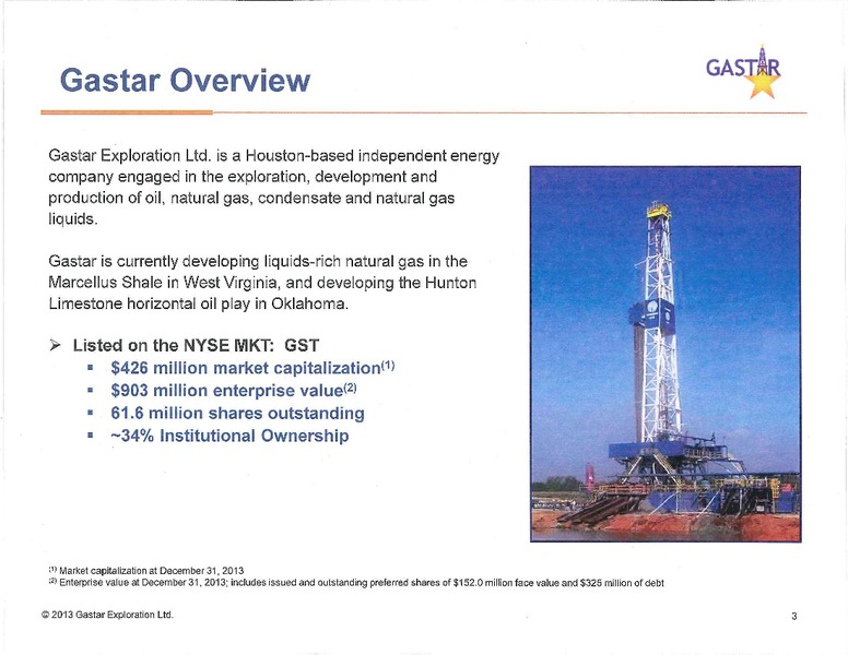 investor presentation – Gastar Exploration, Ltd. – slide 3