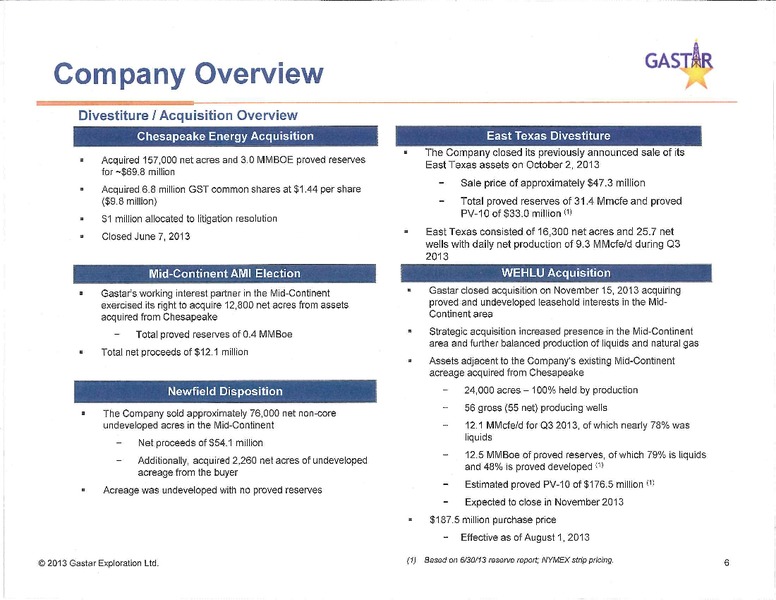 investor presentation – Gastar Exploration, Ltd. – slide 6