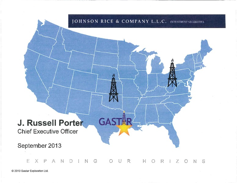 Investor Presentation – Gastar Exploration, Ltd. – slide 1