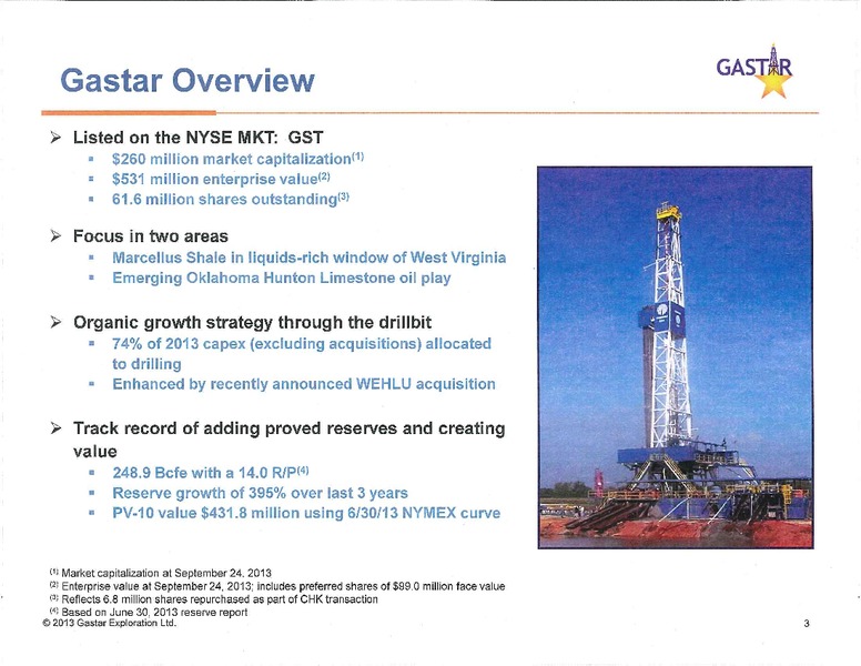 Investor Presentation – Gastar Exploration, Ltd. – slide 2