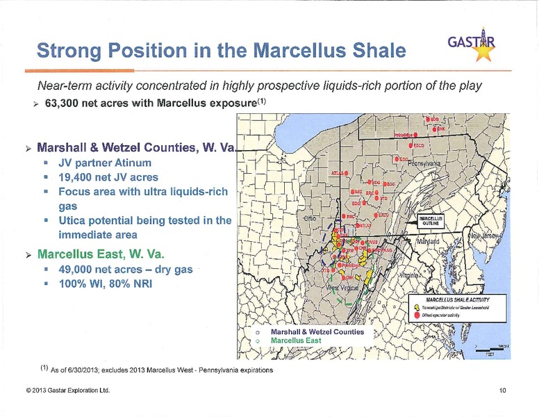Investor Presentation – Gastar Exploration, Ltd. – slide 9