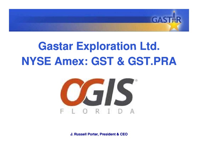 FEBRUARY 2002 CORPORATE PRESENTATION – Gastar Exploration, Ltd. – slide 1