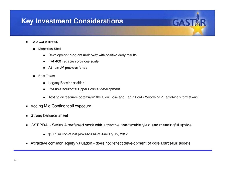 FEBRUARY 2002 CORPORATE PRESENTATION – Gastar Exploration, Ltd. – slide 27