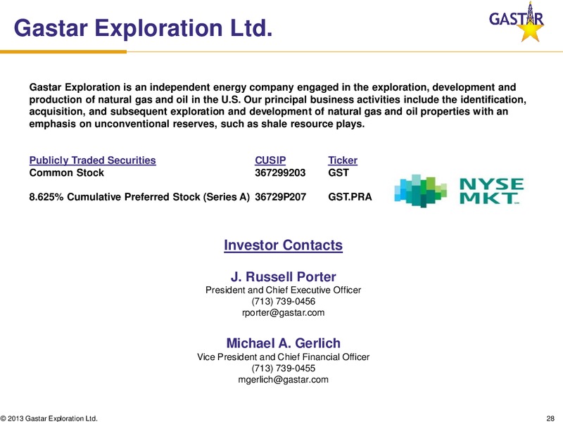 IPAA OGIS – Gastar Exploration, Ltd. – slide 27