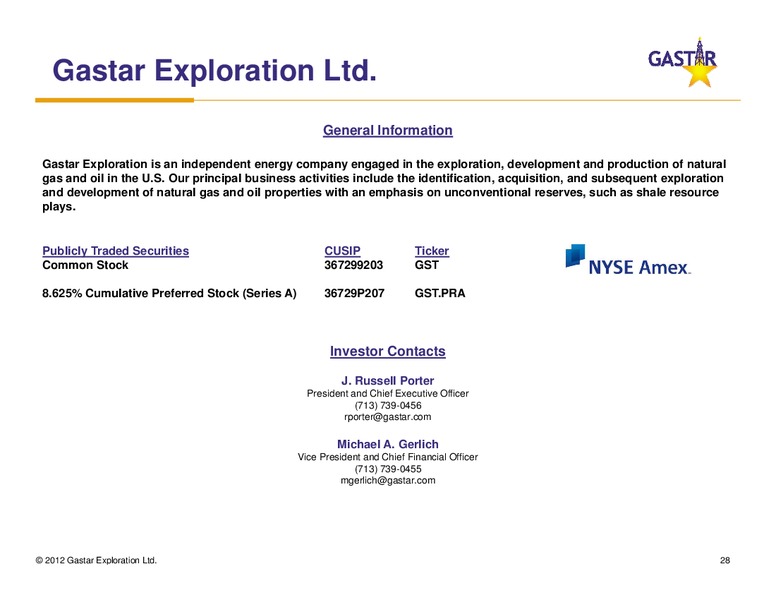 APRIL 2012 IPAA OIL & GAS INVESTMENT SYMPOSIUM – Gastar Exploration, Ltd. – slide 27
