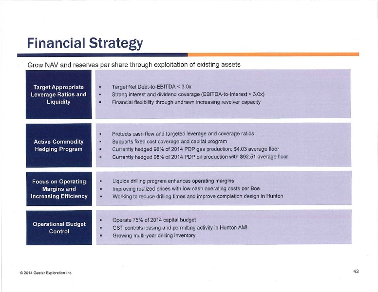 Iberia Capital Oil and Gas Day – Gastar Exploration, Ltd. – slide 43