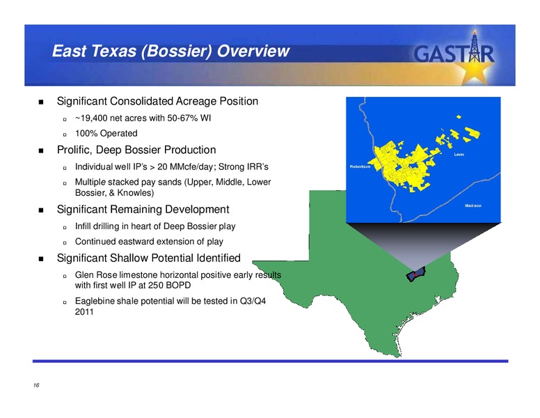 JUNE 2011 INVESTOR PRESENTATION – Gastar Exploration, Ltd. – slide 15