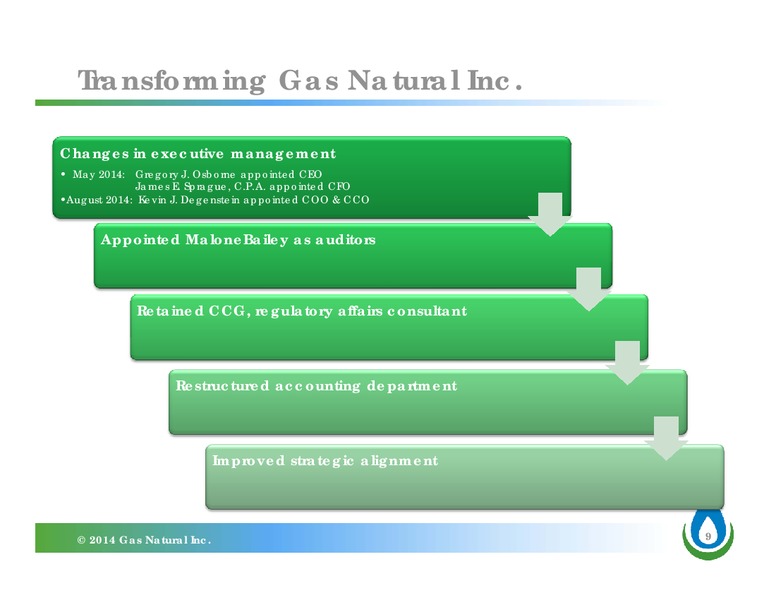 2014 ANNUAL SHAREHOLDERS' MEETING – Gas Natural Inc. – slide 8