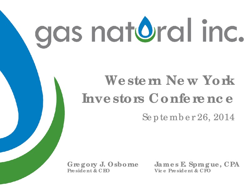 Western New York Investor Conference – Gas Natural Inc. – slide 1