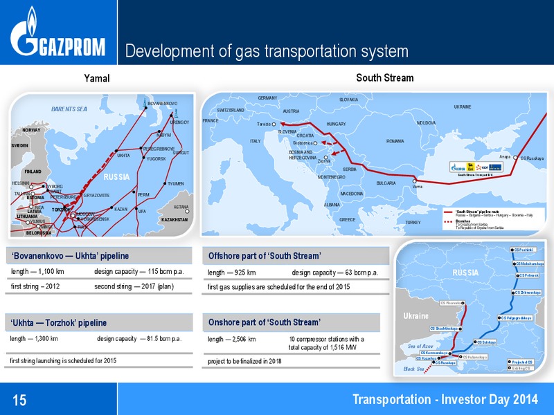 Investor Day 2014 – Gazprom Neft – slide 15