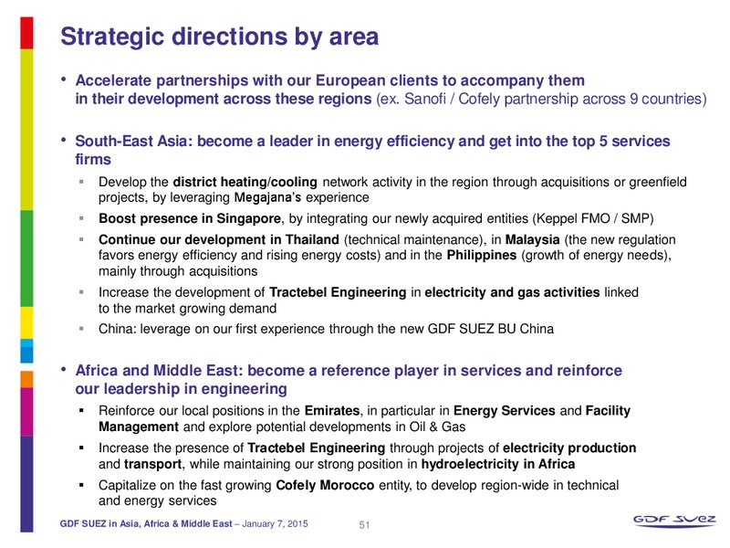 GDF SUEZ IN ASIA AFRICA & MIDDLE EAST – Gdf Suez S.A. – slide 51