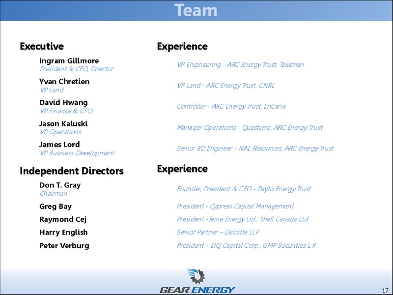 Investor Presentation – Gear Energy Ltd – slide 15