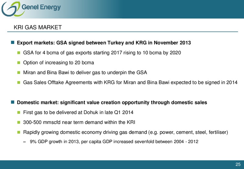 2013 Results & Outlook – Genel Energy – slide 24