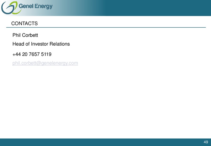 2013 Results & Outlook – Genel Energy – slide 48