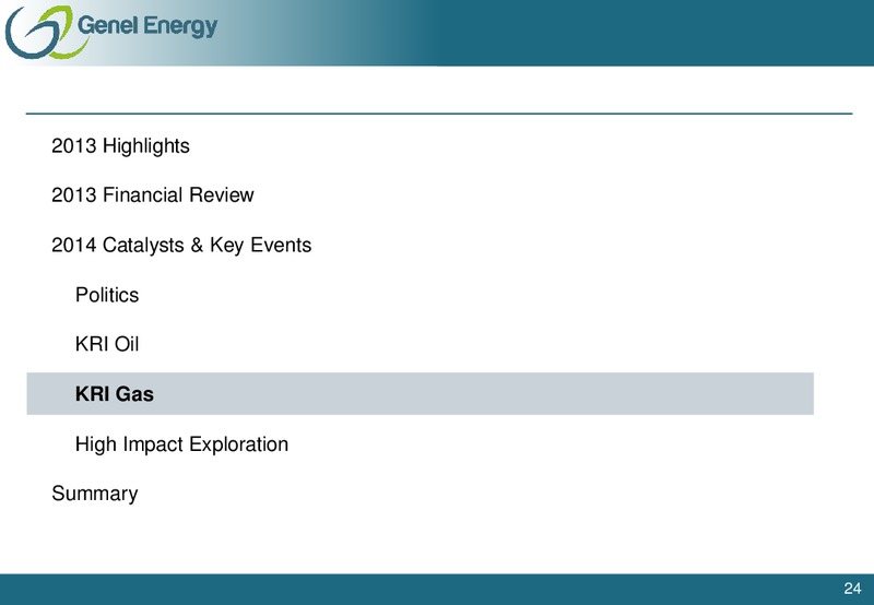 2013 Results And Outlook – Genel Energy – slide 23