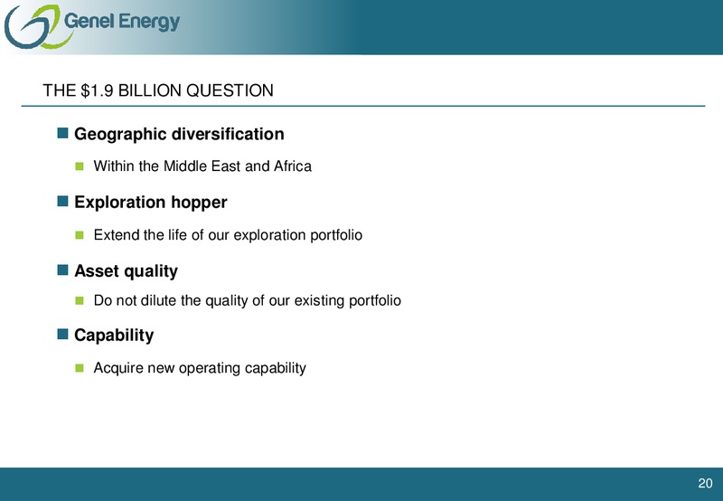 MARCH 2012 INVESTOR PRESENTATION – Genel Energy – slide 19