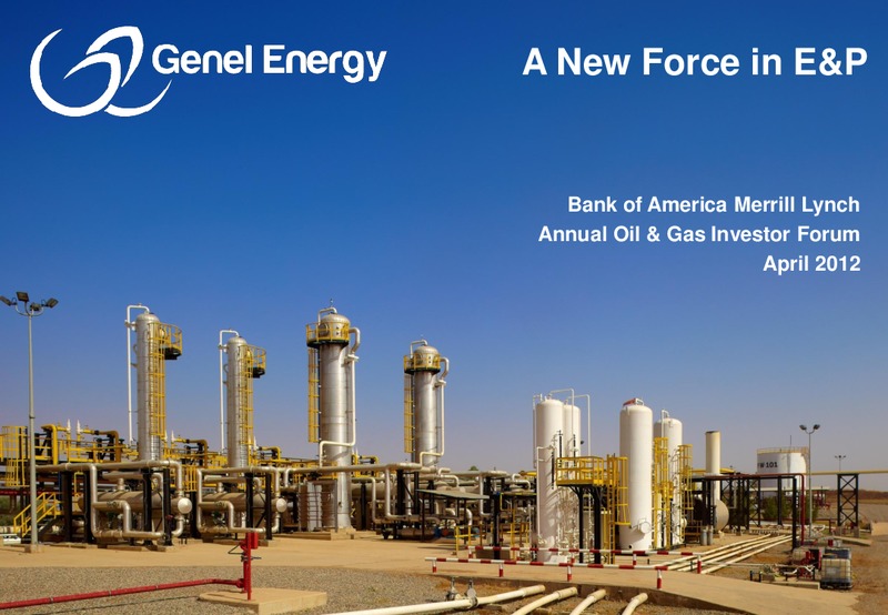 BAML OIL AND GAS INVESTOR FORUM – Genel Energy – slide 1