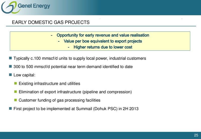 HALF YEAR 2013 EARNINGS CALL – Genel Energy – slide 24
