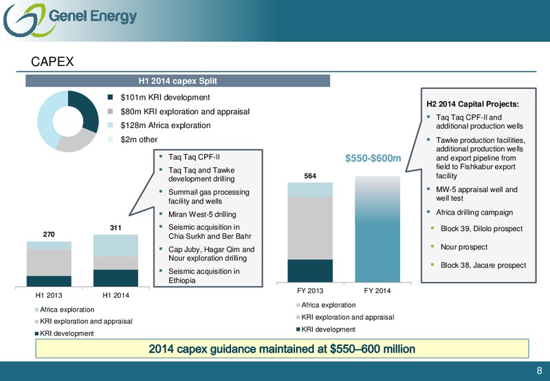 H1 2014 RESULTS – Genel Energy – slide 7