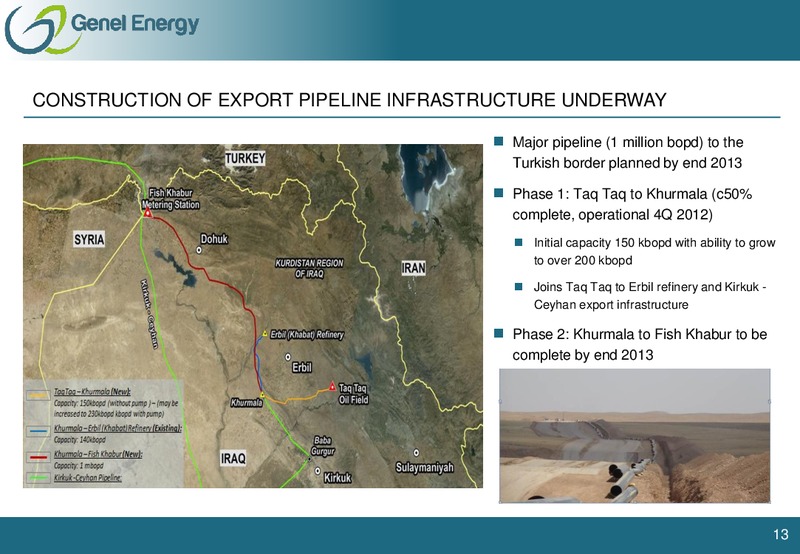 H1 2012 EARNINGS CALL – Genel Energy – slide 12