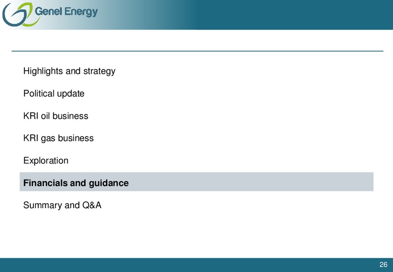 CAPITAL MARKETS DAY – Genel Energy – slide 25