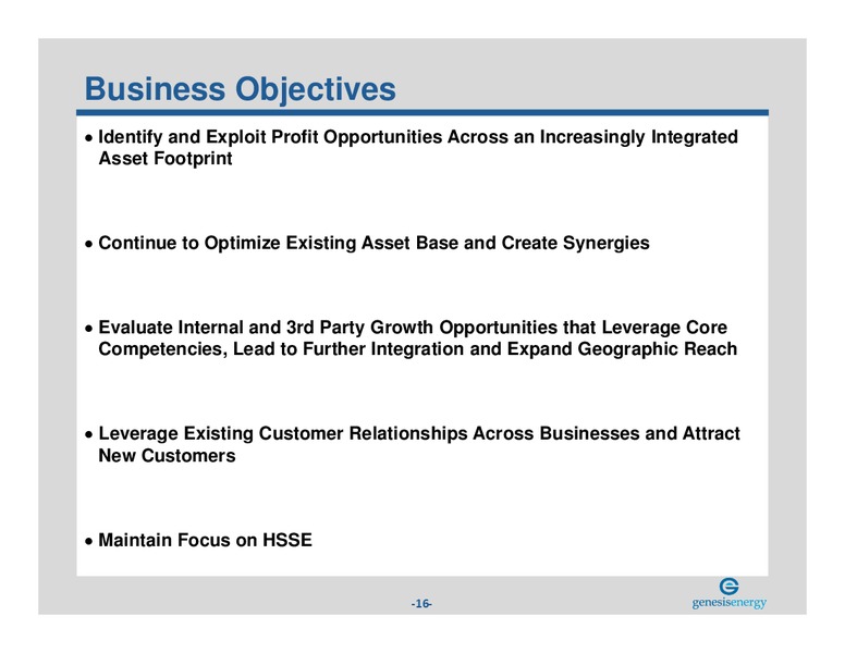 MARCH 2015 INVESTOR PRESENTATION – Genesis Energy Lp – slide 15