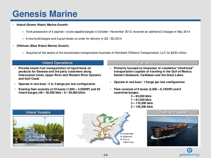 NAPTP MLP INVESTOR CONFERENCE – Genesis Energy Lp – slide 13