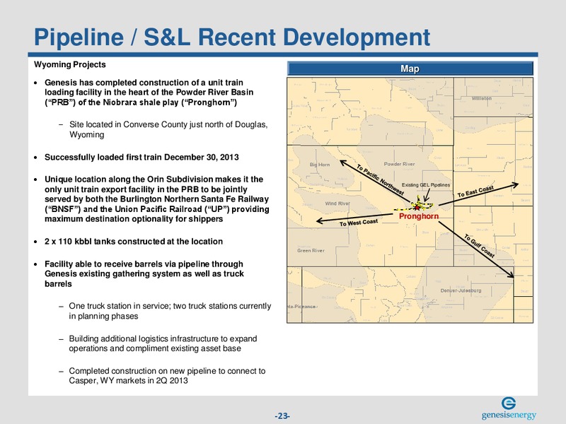 NAPTP MLP INVESTOR CONFERENCE – Genesis Energy Lp – slide 22