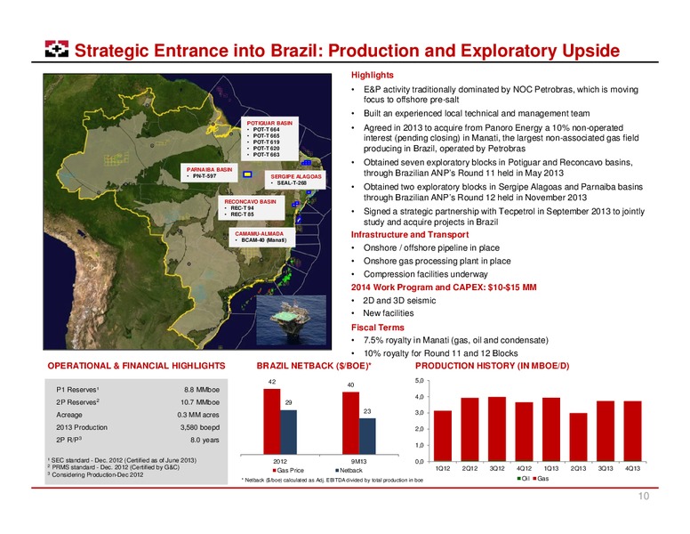 March 2014 Corporate Presentation – Geopark Limited – slide 9