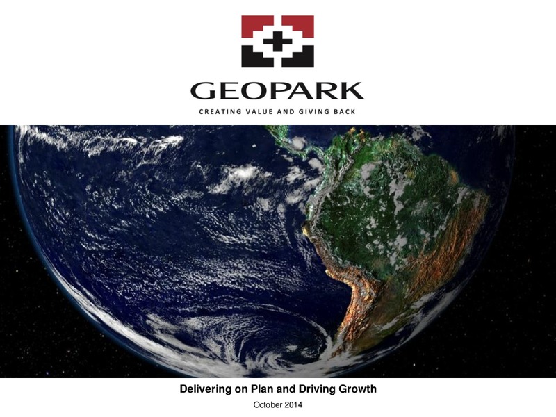 BTG Pactual CEO Conference – Geopark Limited – slide 1