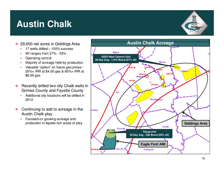 JANUARY 2012 CORPORATE PRESENTATION – Georesources, Inc. – slide 14