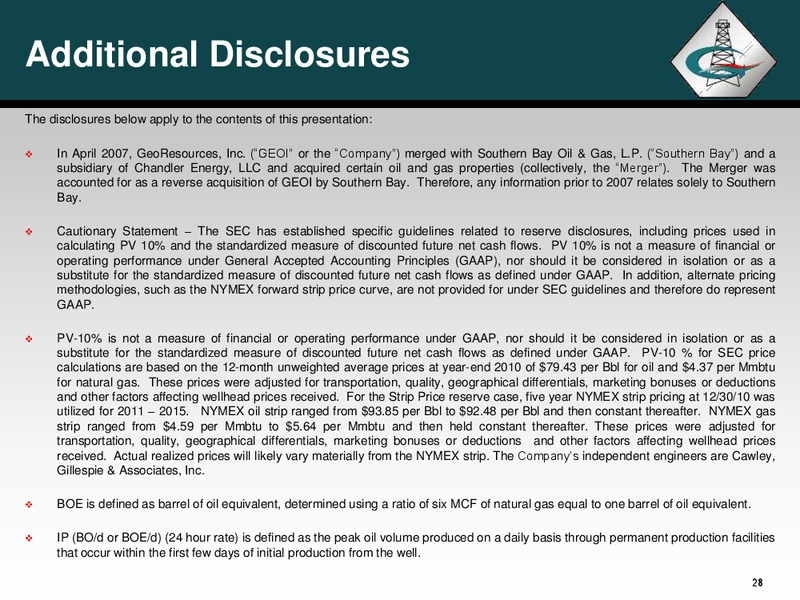 IPAA OGIS NEW YORK – Georesources, Inc. – slide 27