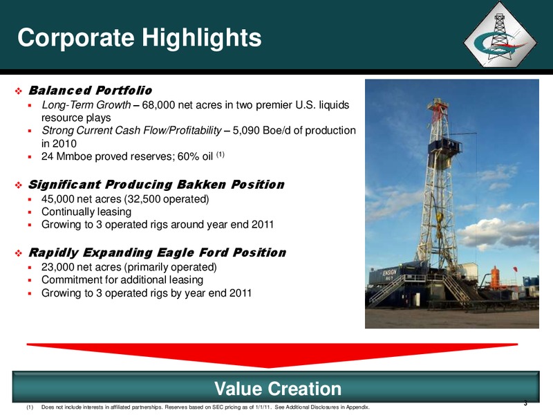 JUNE 2011 BAKKEN INVESTOR CONFERENCE – Georesources, Inc. – slide 2