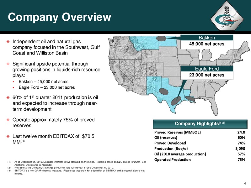 JUNE 2011 BAKKEN INVESTOR CONFERENCE – Georesources, Inc. – slide 3