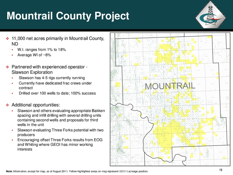 JOHNSON RICE 3RD ANNUAL ENERGY CONFERENCE – Georesources, Inc. – slide 14